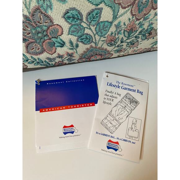 VTG American Tourister Floral Rosemont Lifestyle Garment Weekender Carry-On Bag - Picture 5 of 11